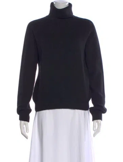 Pre-owned Saint Laurent Cashmere Turtleneck Sweater In Blue