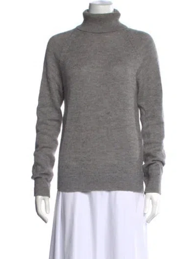Pre-owned Saint Laurent Cashmere Turtleneck Sweater In Grey