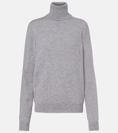 Saint Laurent Cashmere Turtleneck Sweater In Purple