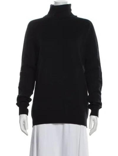 Pre-owned Saint Laurent Cashmere Tweed Pattern Sweater In Black