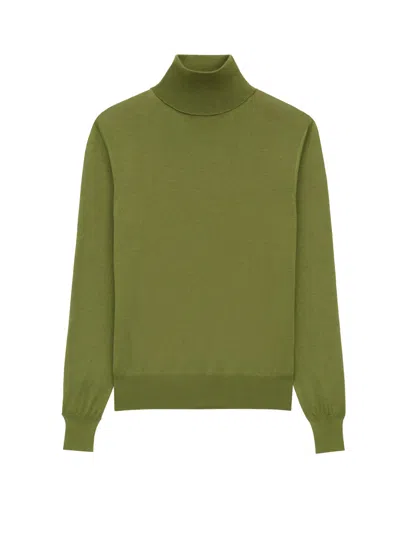 SAINT LAURENT CASHMERE, WOOL AND SILK TURTLENECK SWEATER