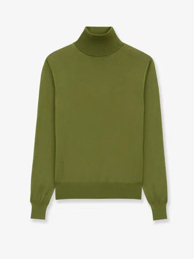 SAINT LAURENT CASHMERE, WOOL AND SILK TURTLENECK SWEATER