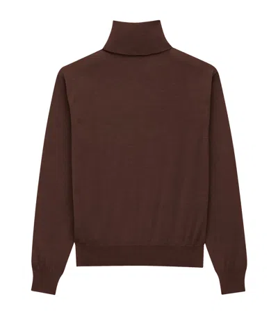 SAINT LAURENT CASHMERE-WOOL-SILK ROLLNECK