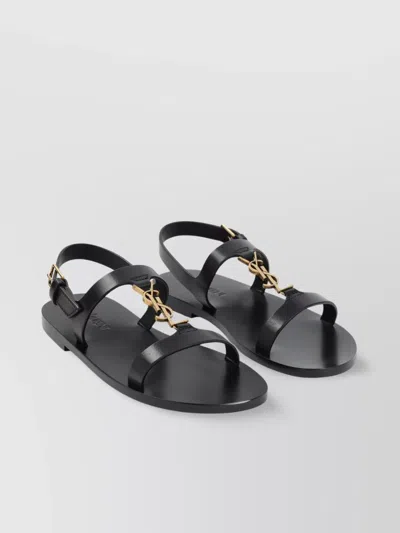 Saint Laurent Cassandra 05 Sandals Open Back In Black