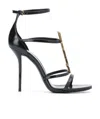 SAINT LAURENT CASSANDRA 100MM LEATHER SANDALS