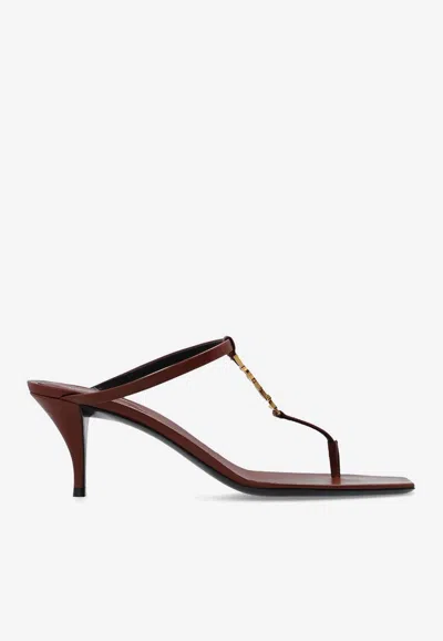 Saint Laurent Cassandra 60 Leather Sandals