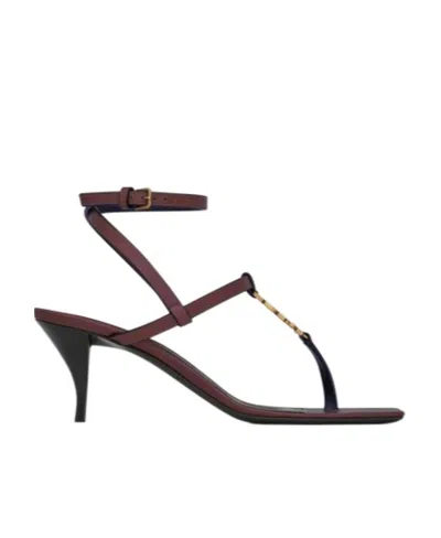 SAINT LAURENT CASSANDRA SANDALS IN SMOOTH LEATHER