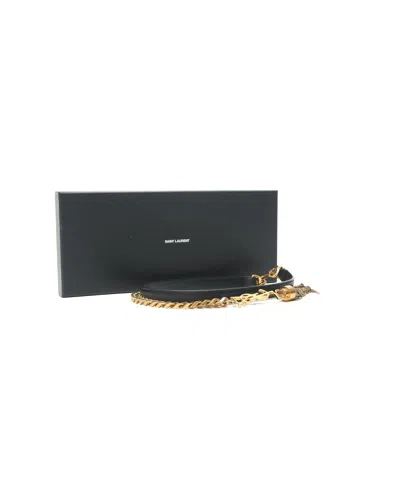 Saint Laurent Cassandra Belt In Black