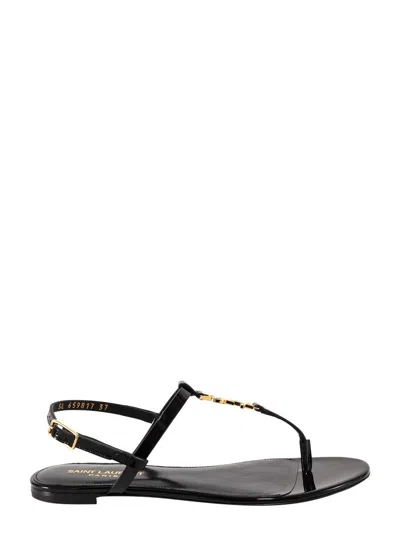 Saint Laurent Sandals In Oro Nero