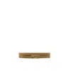 Saint Laurent Cassandre Lizard-effect Leather Wrap Bracelet In Brown