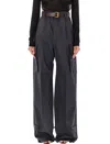 Saint Laurent Cassandre Cargo Pants In Gris_fonce