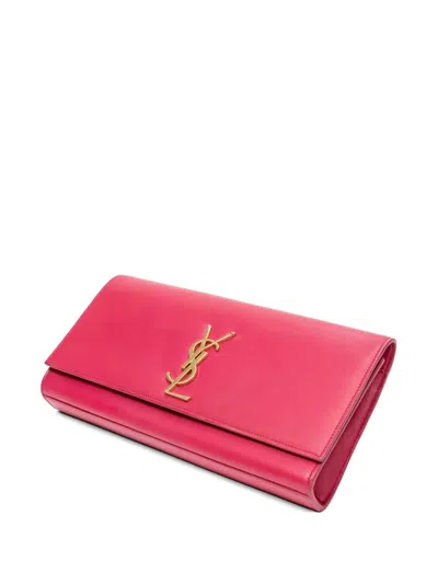 Pre-owned Saint Laurent Cassandra Clutch Bag In Pink