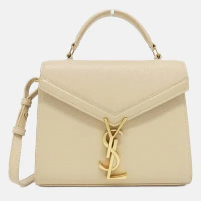 Pre-owned Saint Laurent Cassandra Handbag In Sand