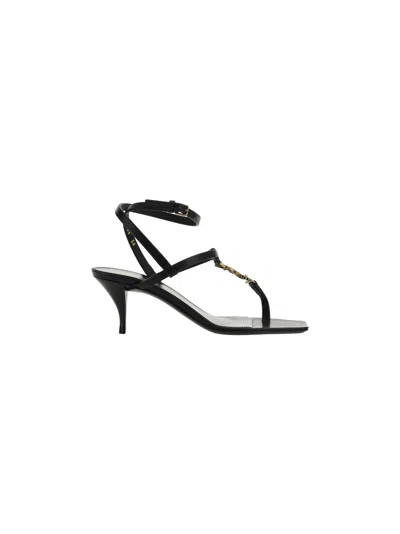 SAINT LAURENT CASSANDRA HEELED SANDALS