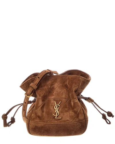 Saint Laurent Cassandra Jamie Mini Suede Crossbody In Brown