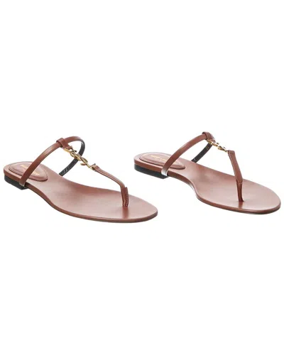 Saint Laurent Cassandra Leather Sandal (authentic Pre-loved)