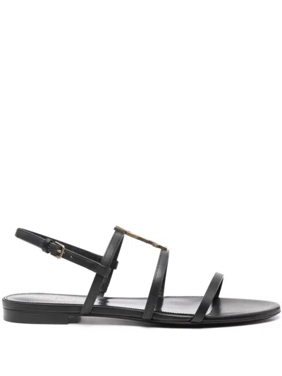 SAINT LAURENT SAINT LAURENT CASSANDRA LEATHER SANDALS