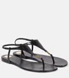 Saint Laurent Sandalen Cassandra Aus Leder In Schwarz