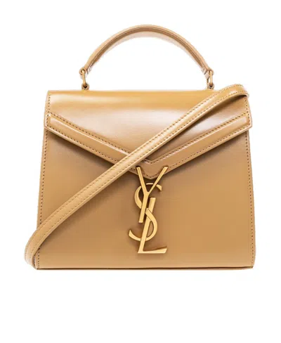Saint Laurent Cassandra Mini Top Handle Bag In Brown