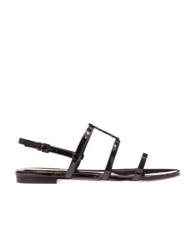 SAINT LAURENT CASSANDRA MONOGRAM SANDALS