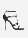 SAINT LAURENT CASSANDRA PATENT LEATHER SANDALS