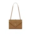 Saint Laurent Cassandra Quilted Shoulder Bag In Brown