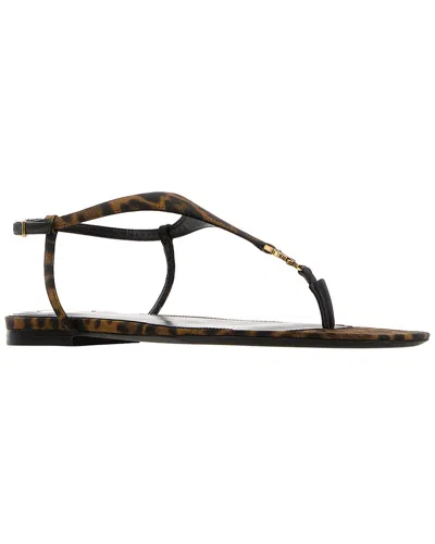 Saint Laurent Cassandra Sandal In Brown