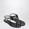 Saint Laurent Sandali Piatti Cassandre In Pelle Liscia Con Tomaia Triangolare
