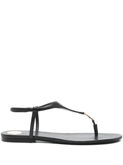 Saint Laurent Cassandra Sandals In Black