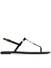 Saint Laurent Cassandra Sandals In Black