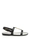 Saint Laurent Cassandra Sandals Black In Black