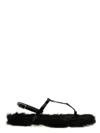 Saint Laurent Cassandra Flat Sandal In Black