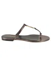 Saint Laurent Cassandra Sandals In Brown