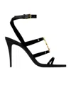 Saint Laurent Cassandra Sandals In Patent Leather In Black