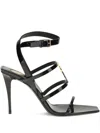 Saint Laurent Cassandra Sandals In Patent Leather Shoes In Black