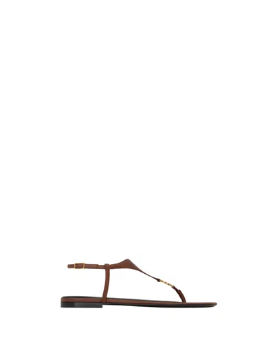 Saint Laurent Cassandra Sandals In Smooth Leather