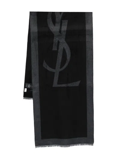 Saint Laurent Cassandra Scarf In Black