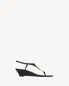 SAINT LAURENT SAINT LAURENT CASSANDRA SMOOTH LEATHER WEDGE SANDALS