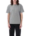 Saint Laurent Cassandre Cotton Blend T-shirt In Grey