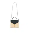 Saint Laurent Cassandra Two-tone Tote Bag In Nude