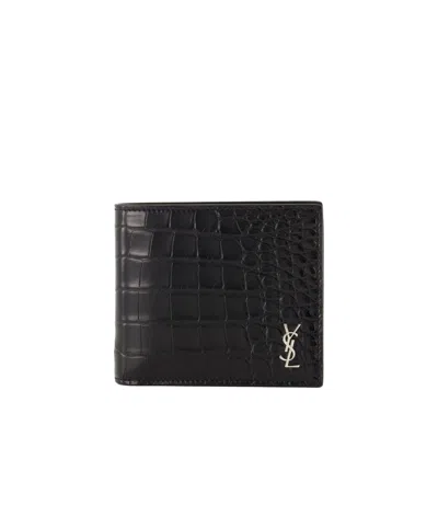 Saint Laurent Cassandra Wallet In Black