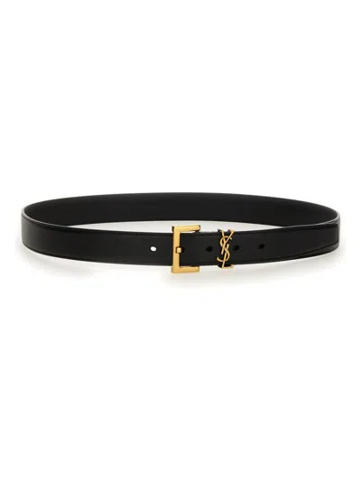 Saint Laurent "cassandras" Belt In Black