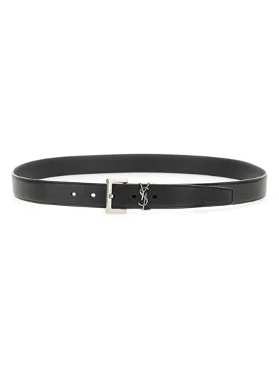 Saint Laurent "cassandras" Belt In Black