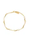 Saint Laurent Cassandre Brass Multi Ysl Bracelet In Gold