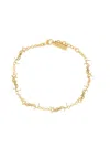 Saint Laurent Cassandre Brass Multi Ysl Bracelet In Gold