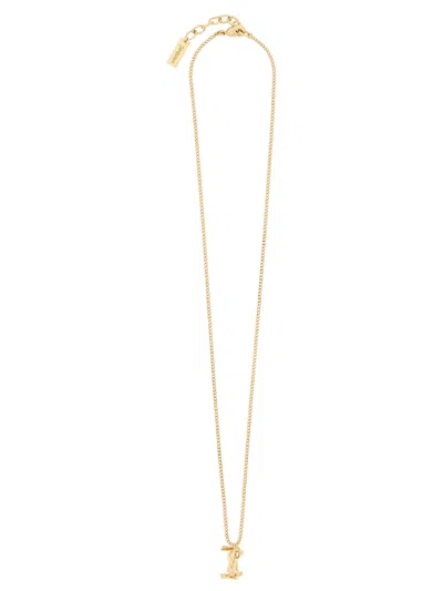 Saint Laurent "cassandras" Necklace In Gold