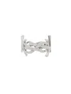 Saint Laurent Twist Cassandre Ring In Metallic