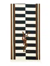 Saint Laurent Fringed Edges Silk Scarf For Men In Multicolour