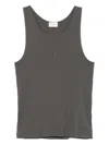 Saint Laurent Cassandras Tank Top In Gray