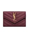 Saint Laurent "cassandras" Wallet In Burgundy
